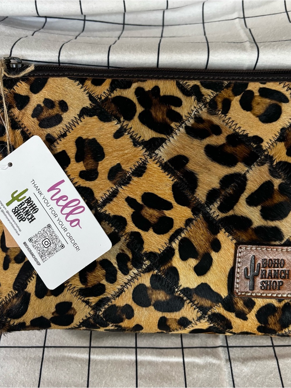 Leopard Print Cosmetic Bag - Brown